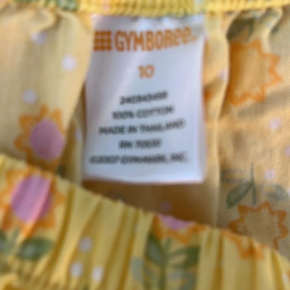 Gymboree Girls yellow and pink skirt size 10 preloved